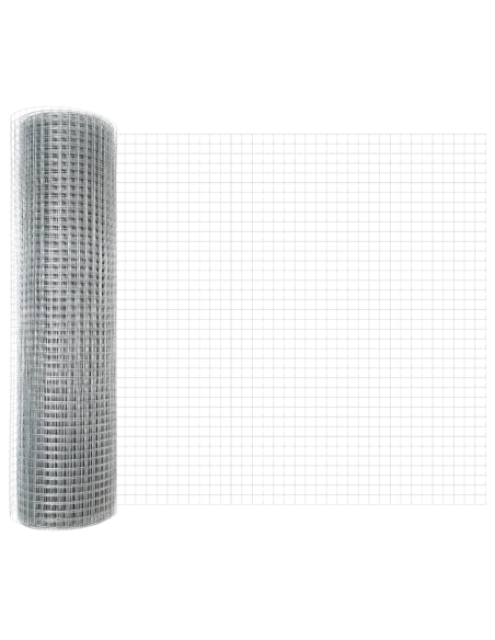 Pannello di Recinzione Argento 0.4 x 10 m Acciaio zincato