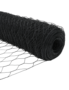 Recinzione Esagonale Grigio 0,8 x 25 m PVC 2