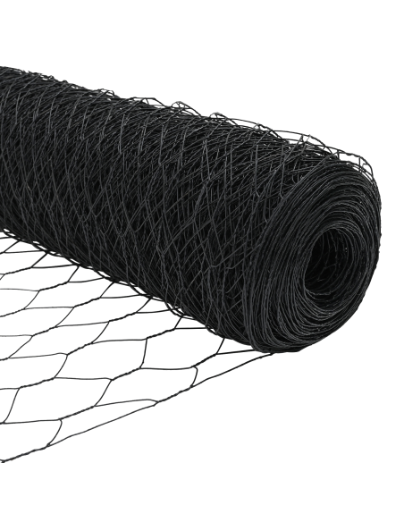 Recinzione Esagonale Grigio 0,8 x 25 m PVC