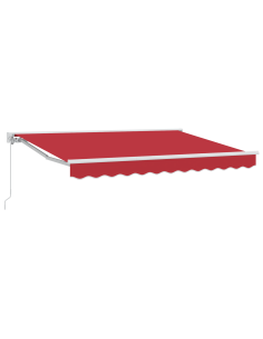 Tenda Retrattile Rosso 350 x 200 cm Poliestere e Metallo