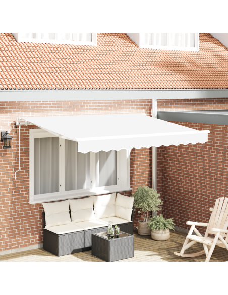 Tenda Retrattile Bianco 350x200 cm 350 x 200 cm 3,5 x 2 m
