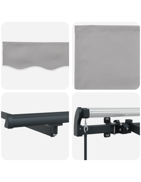 Tenda Retrattile Grigio chiaro e Antracite