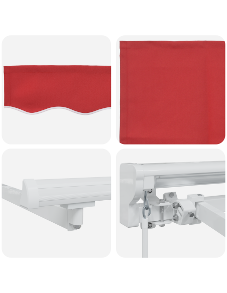 Tenda Retrattile Rosso 350x200 cm