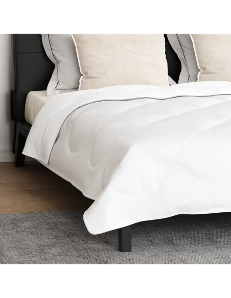 Piumone con cuscino 3 pcs Bianco Microfibra