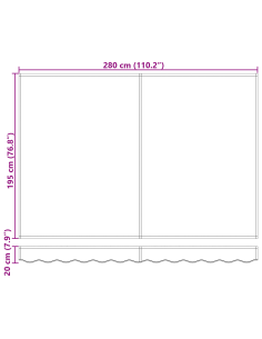 Tenda Retrattile Borgogna 350 x 200 cm Tessuto
