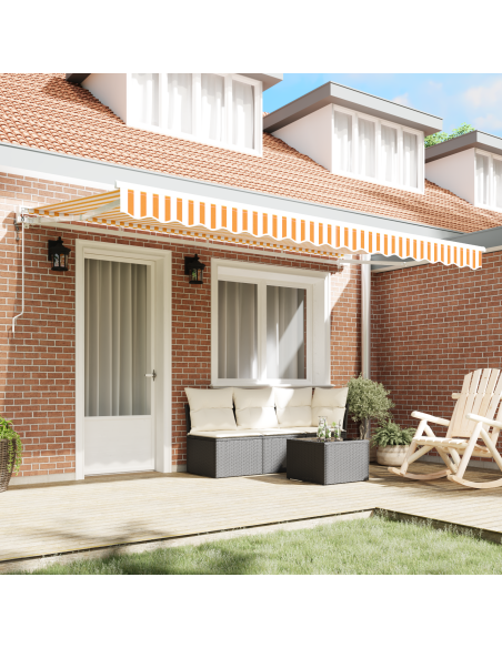 Tenda Retrattile Giallo e Bianco 350x200 cm