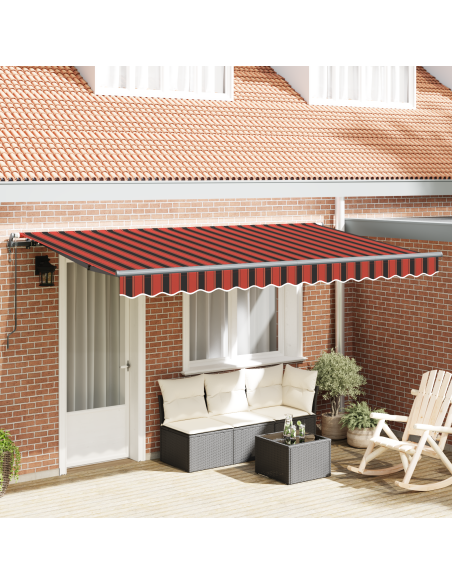 Tenda Retrattile Giallo, arancione e bianco