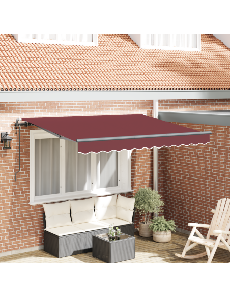 Tenda Retrattile Borgogna 350 x 200 cm Tessuto