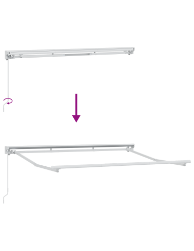Tenda Retrattile Marrone 350 x 200 cm Poliestere e Metallo