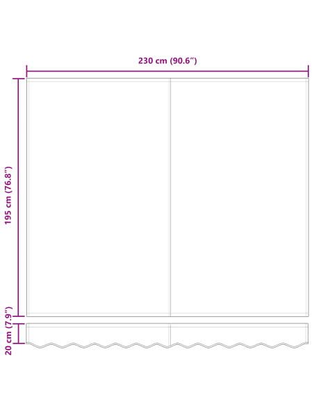 Tenda Retrattile Blu Marino 250x200 cm