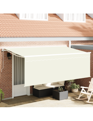 Tenda Retrattile Crema 350 x 200 cm Poliestere e Alluminio