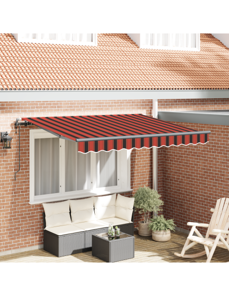 Tenda Retrattile Giallo, arancione e bianco