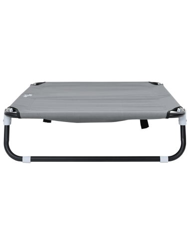 Letto per Cani Grigio chiaro 90 x 55 x 18 cm Acciaio