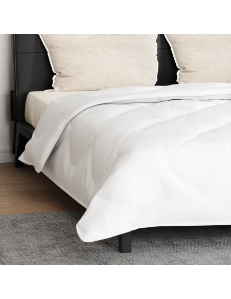 Duvet Estivo con cuscino 3 pcs Bianco Microfibra