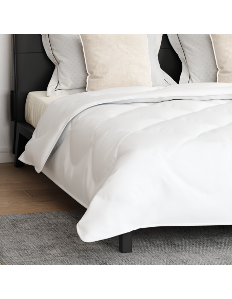 Duvet Estivo con cuscino 3 pcs Bianco Microfibra