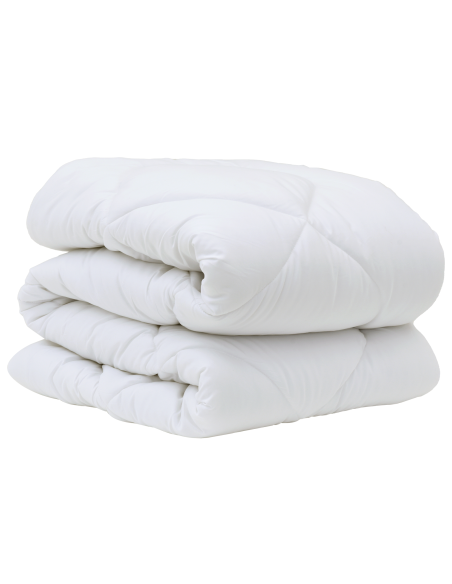 Duvet Invernale con cuscino 3 pcs Bianco Microfibra