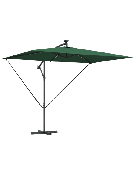 Ombrellone Verde 294 x 200 x 270 cm Poliestere e Alluminio