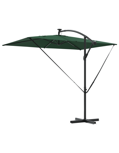 Ombrellone Verde 294 x 200 x 270 cm Poliestere e Alluminio