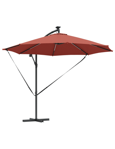 Ombrellone Terracotta 294 x 294 x 248 cm Poliestere e Alluminio