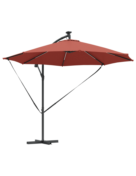 Ombrellone Terracotta 294 x 294 x 248 cm Poliestere e Alluminio