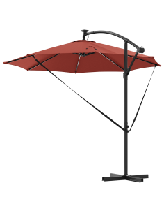 Ombrellone Terracotta 294 x 294 x 248 cm Poliestere e Alluminio 2