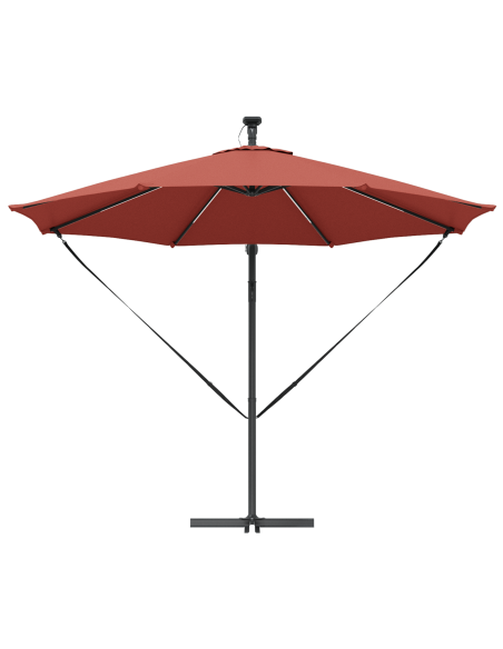 Ombrellone Terracotta 294 x 294 x 248 cm Poliestere e Alluminio