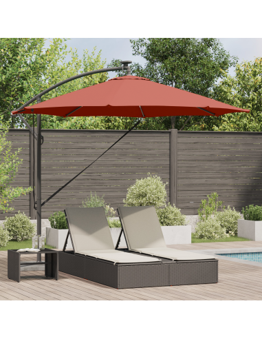 Ombrellone Terracotta 294 x 294 x 248 cm Poliestere e Alluminio