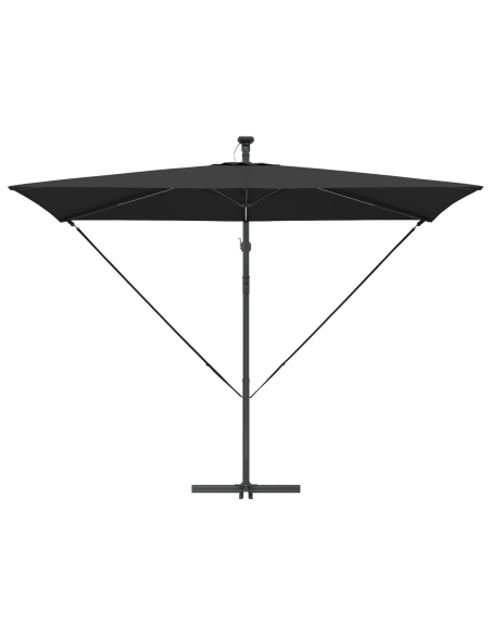 Ombrellone Nero 294 x 200 x 270 cm Poliestere e Alluminio