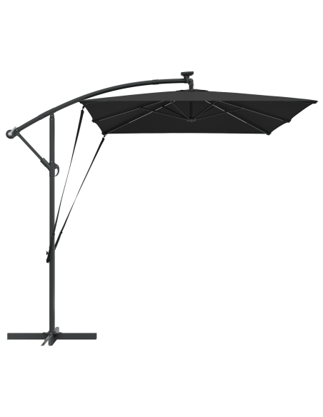 Ombrello a bilanciere a forma di banana Nero 294 x 200 x 254 cm