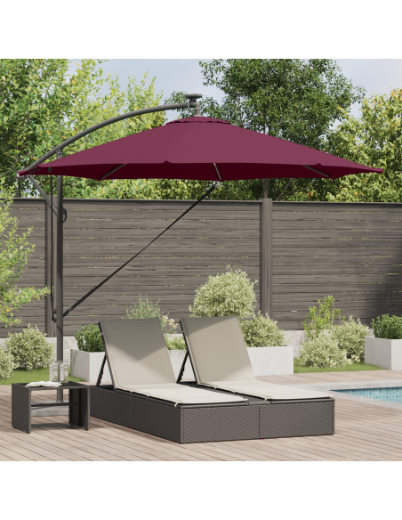 Ombrellone Rosso Bordeaux 294 x 294 x 248 cm