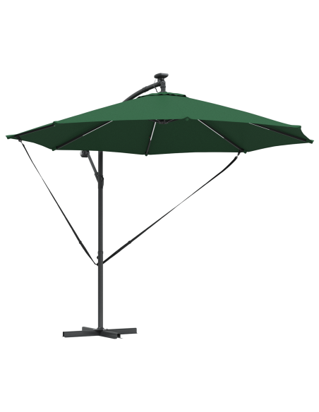 Ombrellone Verde 294 x 294 x 248 cm Poliestere e Alluminio