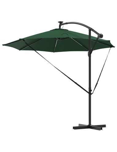 Ombrellone Verde 294 x 294 x 248 cm Poliestere e Alluminio