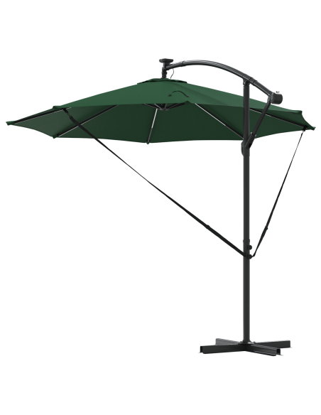 Ombrellone Verde 294 x 294 x 248 cm Poliestere e Alluminio