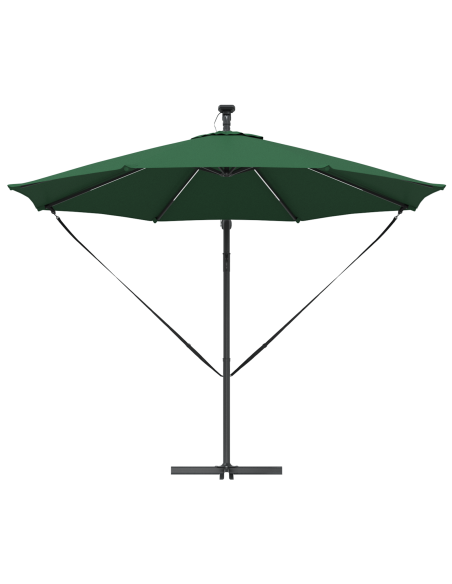 Ombrellone Verde 294 x 294 x 248 cm Poliestere e Alluminio