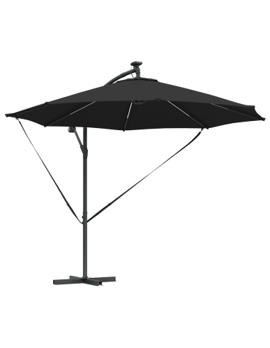 Ombrellone Nero 294 x 294 x 248 cm Poliestere e Alluminio