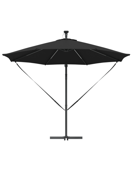 Ombrellone Nero 294 x 294 x 248 cm Poliestere e Alluminio