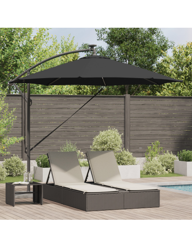 Ombrellone Nero 294 x 294 x 248 cm Poliestere e Alluminio