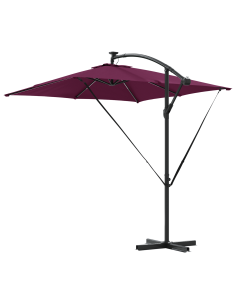 Ombrello a bilanciere a forma di banana Rosso bordò 2