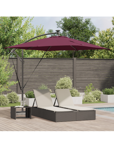 Ombrello a bilanciere a forma di banana Rosso bordò