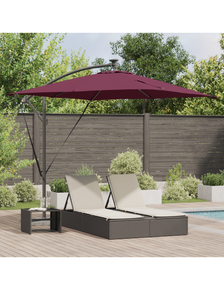 Ombrello a bilanciere a forma di banana Rosso bordò