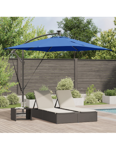 Ombrello a bilanciere a forma di banana Blu 249 x 249 x 250 cm