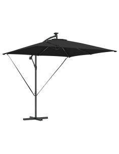 Ombrello a bilanciere a forma di banana Nero 249 x 249 x 250 cm