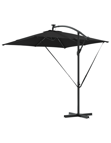 Ombrello a bilanciere a forma di banana Nero 249 x 249 x 250 cm