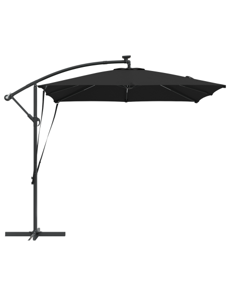 Ombrello a bilanciere a forma di banana Nero 249 x 249 x 250 cm