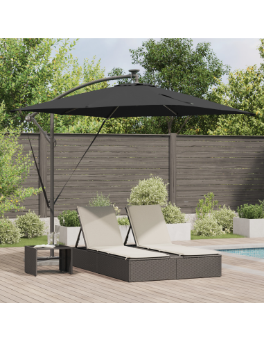 Ombrello a bilanciere a forma di banana Nero 249 x 249 x 250 cm