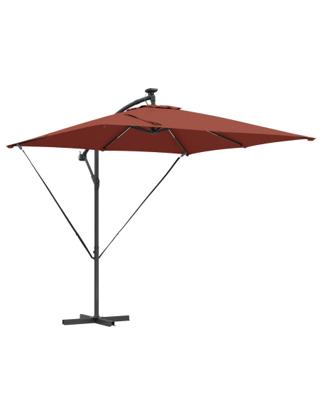 Ombrello a bilanciere a forma di banana Terracotta