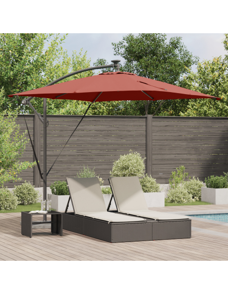 Ombrello a bilanciere a forma di banana Terracotta