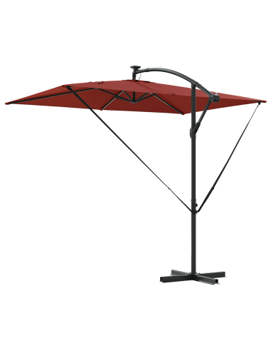 Ombrellone Terracotta 294 x 200 x 270 cm Poliestere e Alluminio