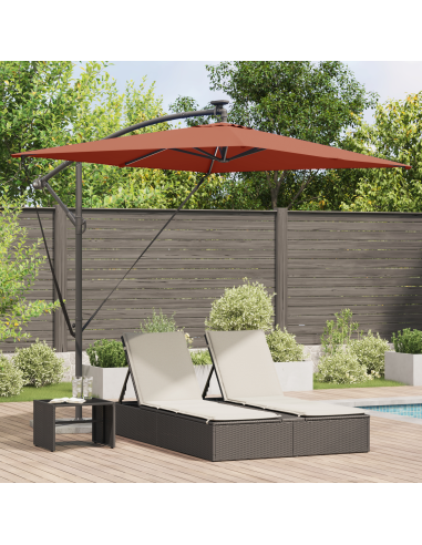 Ombrellone Terracotta 294 x 200 x 270 cm Poliestere e Alluminio