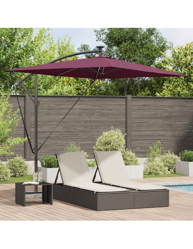 Ombrellone Rosso Bordeaux 294 x 200 x 270 cm